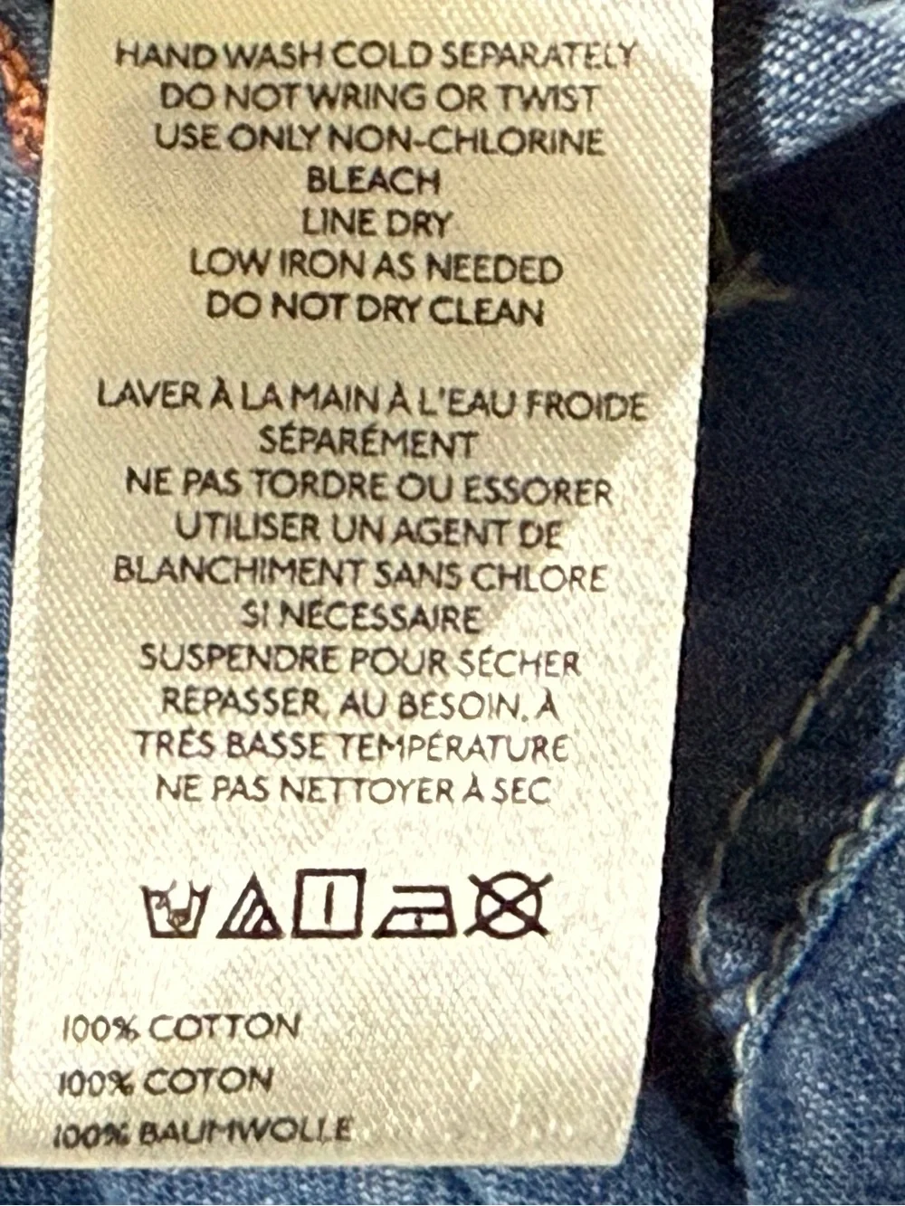 Pilcro Embroidered Icon Denim Buttondown Shirt M